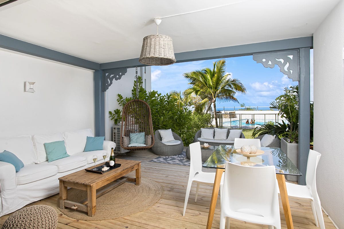 Côte Chic - Beach House rental in Orient Beach, Saint-Martin - Living Room Terrace