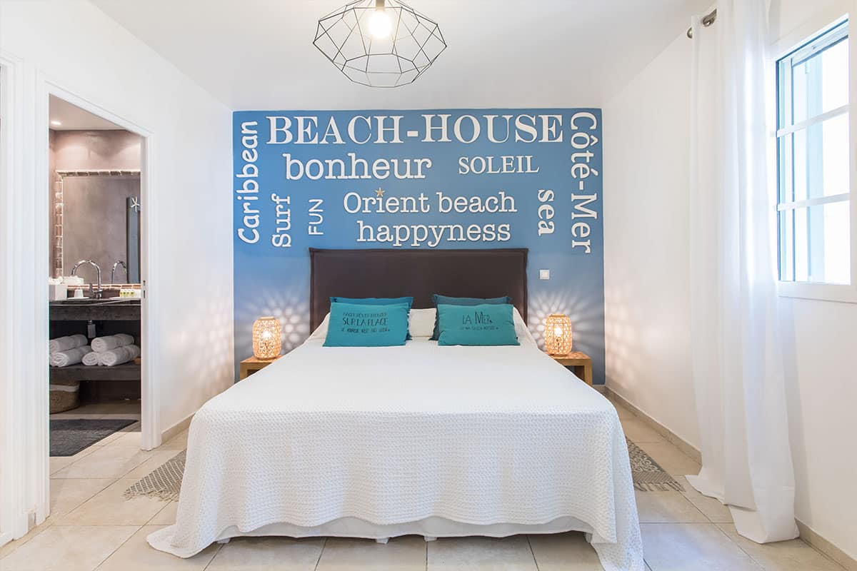 Côte Mer - Apartment rental in Orient Beach, Saint-Martin - Bedroom